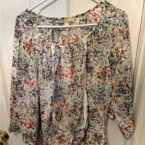 Elegant Multicolor Floral Blouse‎